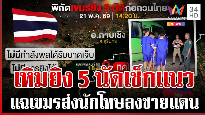 แผนลับเขมรขน 790 นักโทษเสริมแกร่งชายแดน ทหารเสียวินัยอีกยิง 5 นัดป่วน