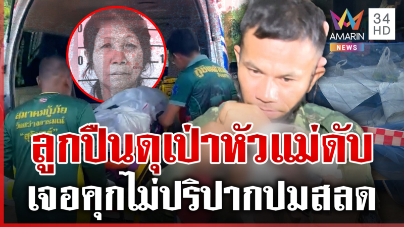 ลูกปืนโหดเป่าหัวแม่พิการดับ โดนรวบงดจ้อไม่ปริปากปมสลด