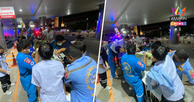 กู้ภัย-แพทย์ ยื้อชีวิตหนุ่มหนัก 240 กิโลฯหมดสติ เคลื่อนย้ายทุลักทุเล