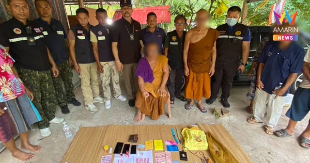 วงการสงฆ์ไม่แผ่ว! ปกครองอำเภอบ้านแท่น บุกจับพระคากุฏิ ยึดยาบ้า155เม็ด