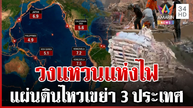 เจาะลึกวงแหวนแห่งไฟ แผ่นดินไหวเขย่า 3 ประเทศ เวเนฯ ตายพุ่ง 920 ราย