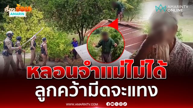 หลอนจัดจำหน้าแม่ไม่ได้ หนุ่มวัย 47 ปี คว้ามีดจะแทงแม่ชรา