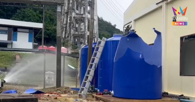 ผู้ว่าฯภูเก็ตตรวจถังคลอรีนประปาภูเก็ตระเบิด เร่งสำรวจบ้านเรือนเสียหาย