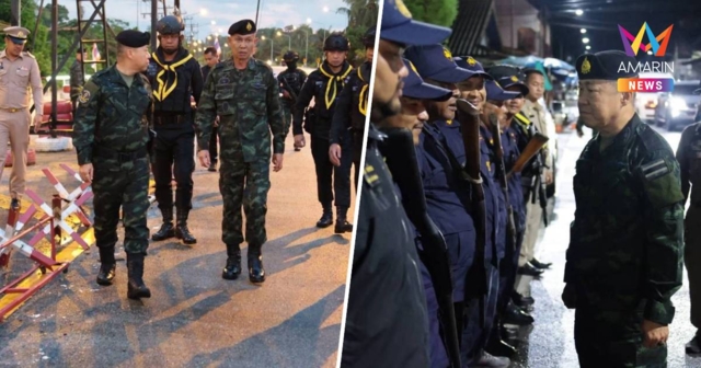 เลขาฯ กอ.รมน. ลงพื้นที่อำเภอระแงะ ติดตามงานมั่นคง-สร้างขวัญกำลังพล