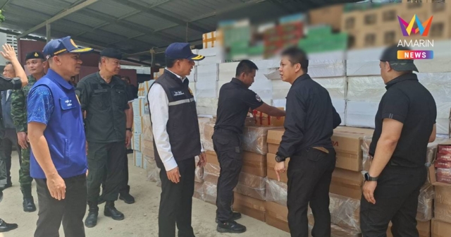 ตะลึง! บุกค้นโกดังพื้นที่ อ.ยะรัง พบบุหรี่เถือนอื้อ เงินสดอีก 18 ล.
