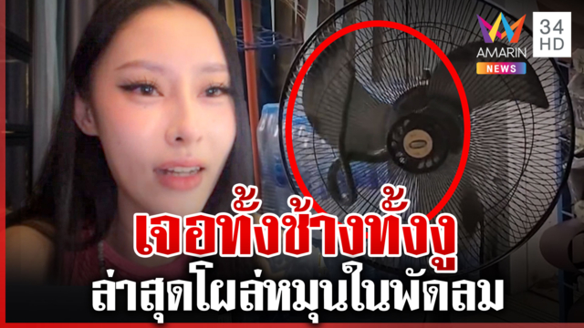 ระทึก! งูโผล่ในพัดลม โชคดีคนในบ้านไม่ได้รับอันตราย 