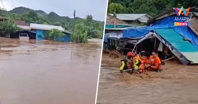 น้ำป่าทะลักซัดมวกเหล็ก 30 นาที บ้านพัง-รถจมน้ำต่อหน้าต่อตา