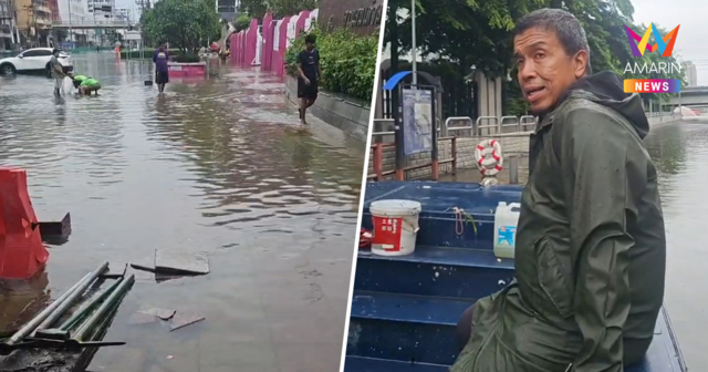 “ชัชชาติ” ลุยเพชรบุรีตัดใหม่-เอกมัย ยอมรับน้ำท่วมขังใช้เวลาเป็นสัปดาห์