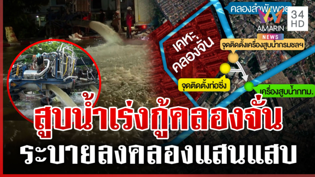 สูบน้ำทั้งวันทั้งคืน! กู้วิกฤตชาวคลองจั่น ฝนไม่ซ้ำน้ำลดแน่