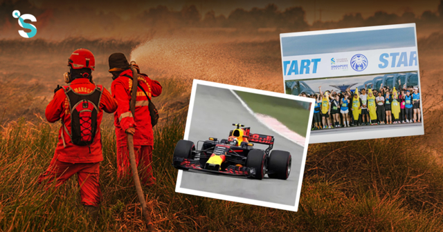 ไฟป่าอินโดฯพ่นพิษข้ามแดน  สิงคโปร์–มาเลเซียจมควัน อาจกระทบ F1–มาราธอน
