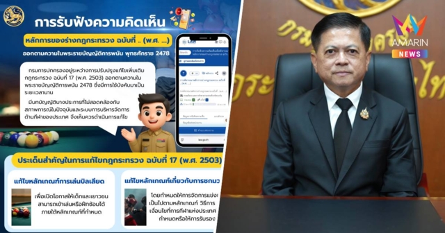 ปค. เปิดรับฟังความคิดเห็นแก้กฎกระทรวงพนันฯ ปลดล็อก 