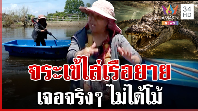 จระเข้โผล่ปราจีนบุรีรายวัน ยายยืนยันเห็นจังๆ โผล่ไล่เรือ