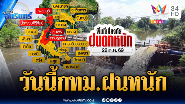 กทม.-ปริมณฑลลุ้นหนัก! วันนี้มีฝนตกหนักร้อยละ 60-ภาคใต้อ่วมยาวๆ