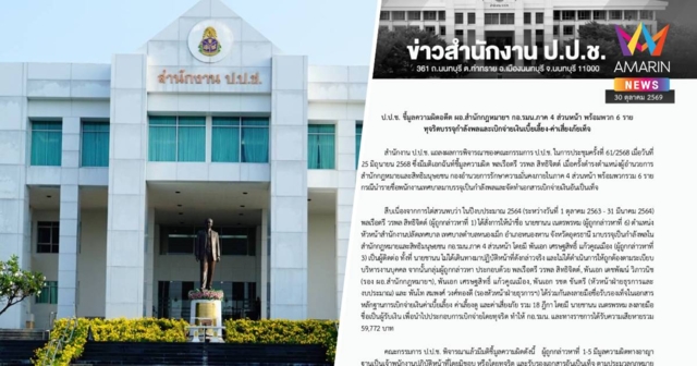 ป.ป.ช. เปิดผลชี้มูลอดีตผอ.สำนักกฎหมายฯ กอ.รมน.ภาค4สน.ทุจริตเบี้ยเลี้ยง