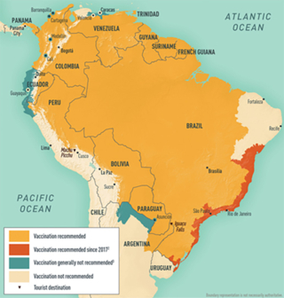 Without vaccination against yellow fever Entry may be refused in some countries.