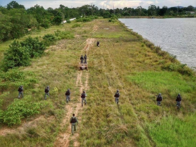 ทอ.โชว์เขี้ยวเล็บทัพฟ้า “โดรนติดอาวุธ” เสริมภารกิจป้องกันฐานบิน