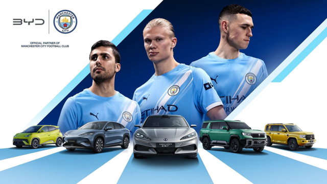 BYD สนับสนุน Manchester City อย่างเป็นทางการ