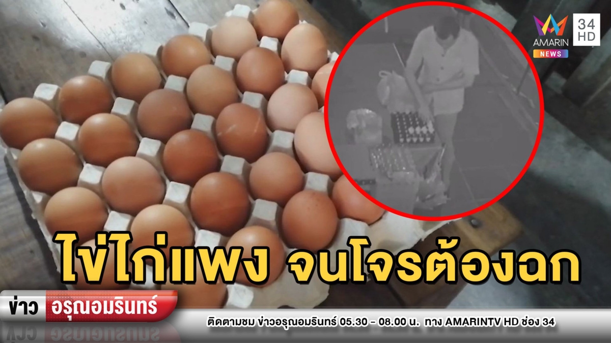โควิด-19ทำพิษซ้ำ! ราคาไข่ไก่พุ่ง โจรคู่หูหิวโหยย่องฉก 2 แผงหนีลอยนวล