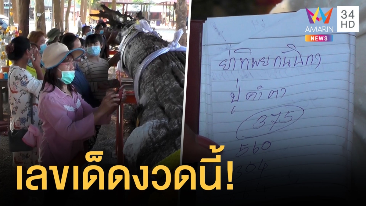 แห่ขอหวยต้นตะเคียนยาว 15 เมตร คนถูกถวายชุด ถวายหลังคา