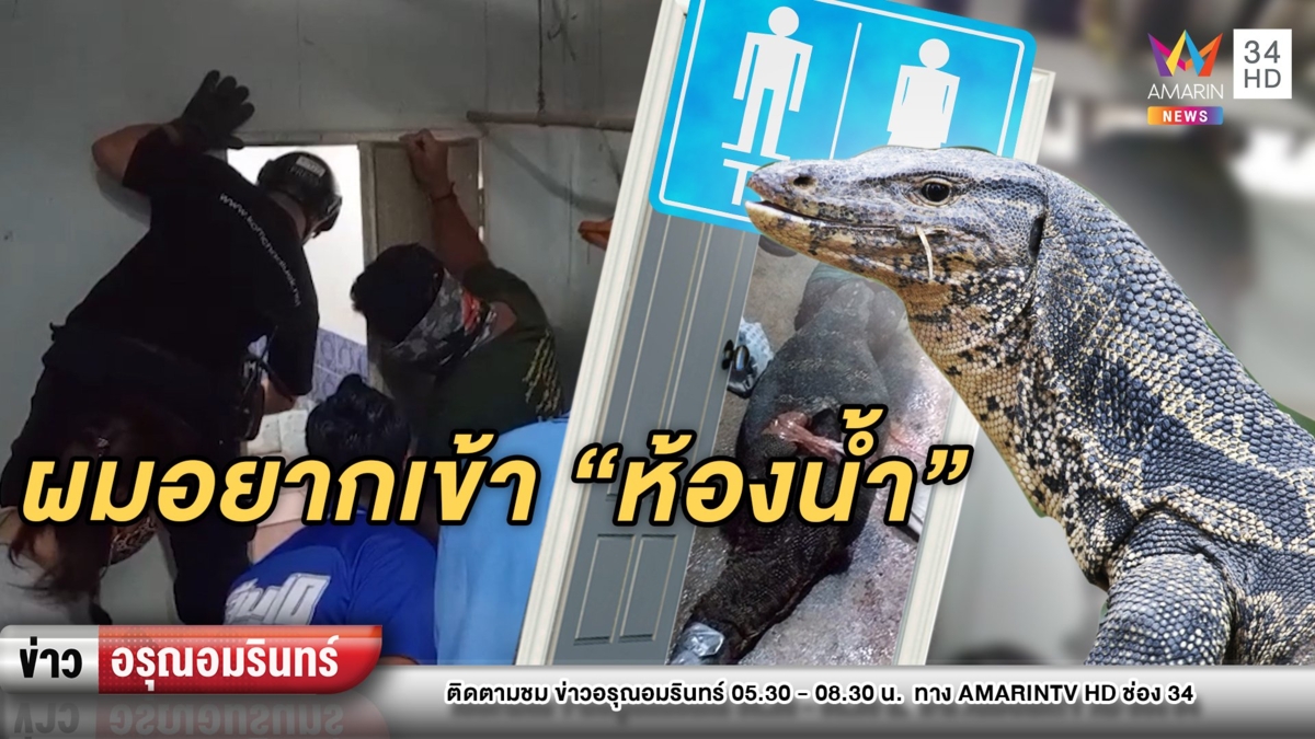 ตะลึง! “ตัวเหี้ยยักษ์” โผล่ฝั่งธน วิ่งตรงดิ่งจะเข้าห้องน้ำ