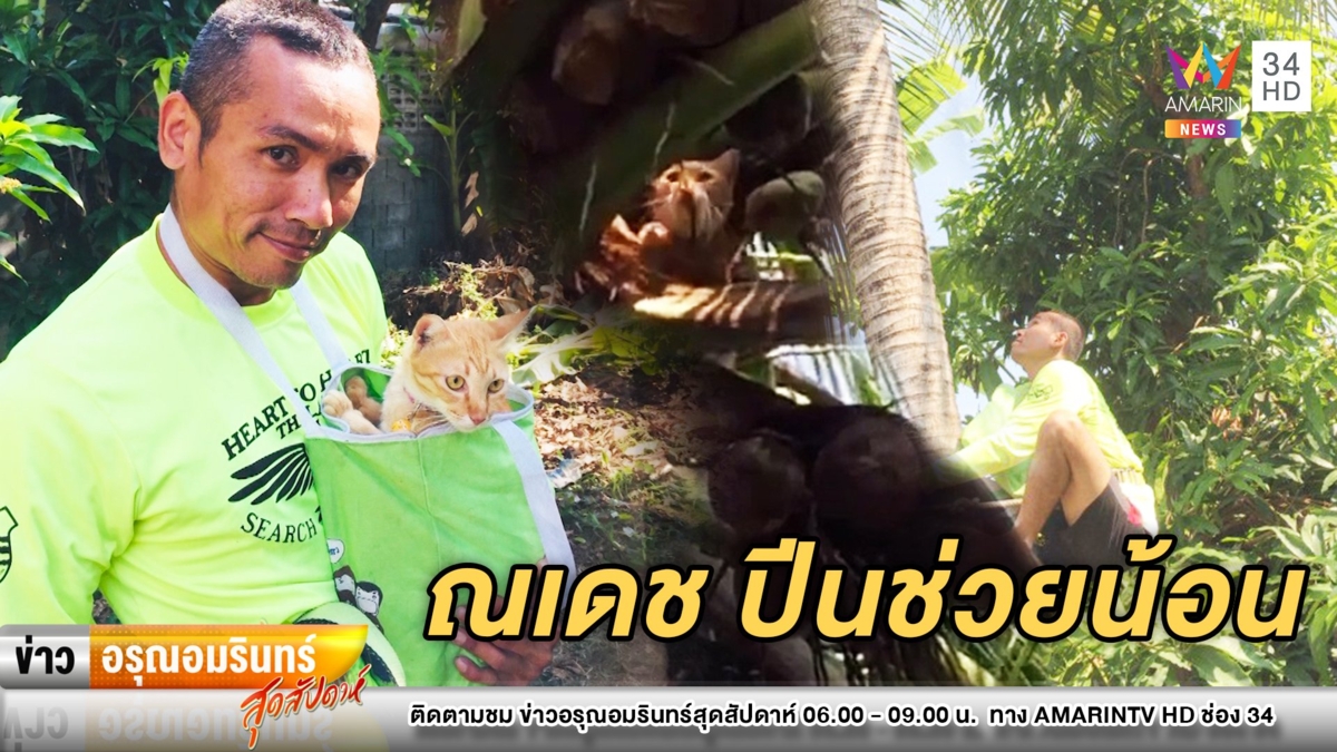 “ณเดช” ตัวจริงโชว์ฝีมือปีนต้นมะพร้าว 6 เมตรช่วยน้อง “ราลิตี้”