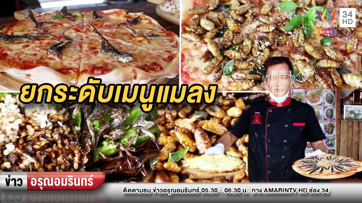 สุดฟิน! พาชิมพิซซา หน้าแปลก “ไข่มดแดง-ดักแด้-ทุเรียน”