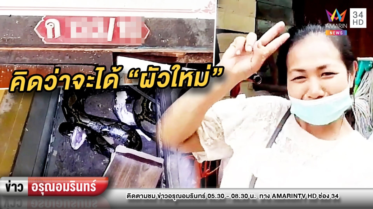 กลายเป็นจริง! แม่ค้าฝันเห็นงูคิดว่าได้ผัวใหม่ ตื่นมาเจอเหลือมชูคอใส่จริง