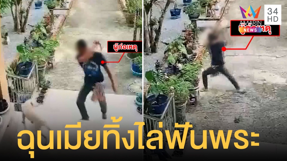 หนุ่มคลั่งถือมีดไล่ฟันเจ้าอาวาส ฉุนฟันหมาเจ็บ หัวร้อนเมียทิ้ง