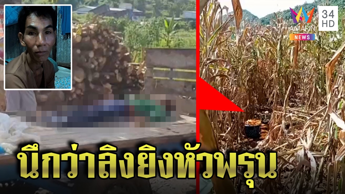 คดีพลิก! เฒ่ารถล้มในไร่เจอกระสุนฝังหัว ล็อกพรานสอบคาดยิงพลาดนึกว่าสัตว์
