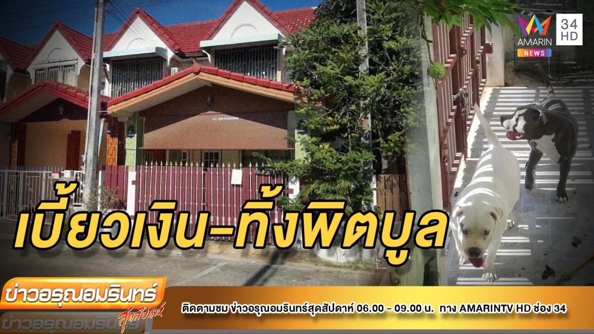 เจ้าของบ้านเช่าเซ็ง! คนเช่าทิ้งบ้าน เบี้ยวจ่ายเงิน ทิ้งพิตบูล 2 ตัวไว้