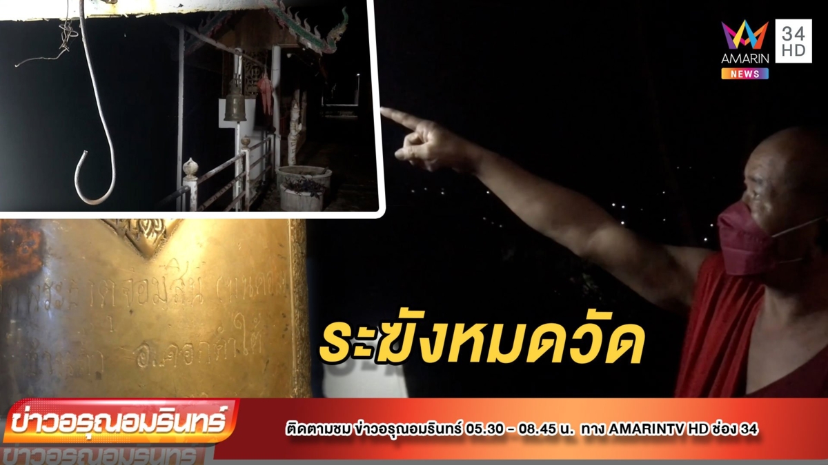 โจรใจบาปขโมยระฆังทองเหลืองเกือบหมดวัด