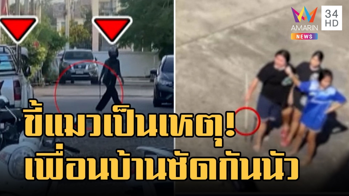 ทะเลาะเรื่องขี้แมว เพื่อนบ้านซัดกันนัว พกปืน-มีดสปาต้าขู่