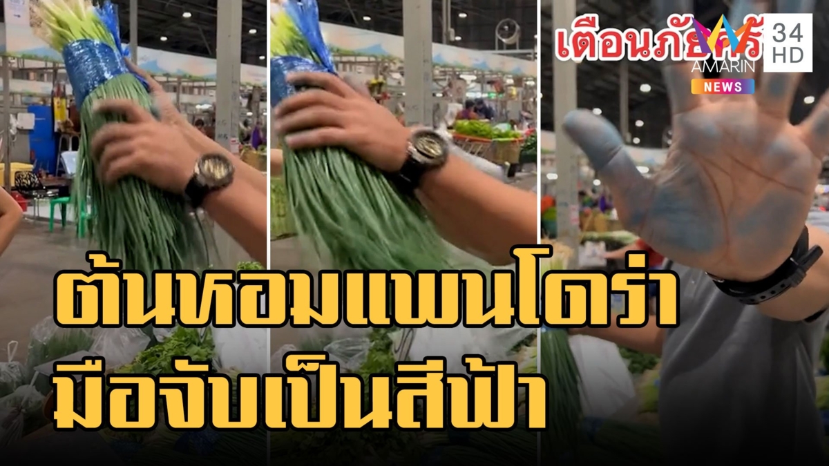 หนุ่มรีวิวต้นหอม มือรูดสีฟ้าติดเต็ม อ.อ๊อดแฉใช้สีพ่นย้อม