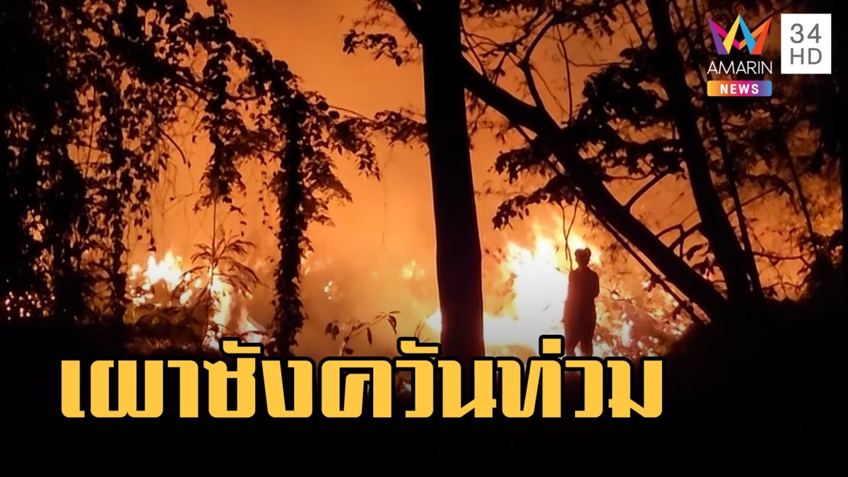 ชาวบ้านแอบเผาซังอ้อย ไฟไหม้ลาม 5 ไร่ ปากแจ๋วถามใครเดือดร้อน