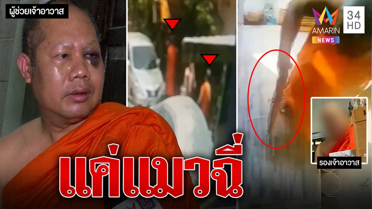 เหตุจากแมวฉี่ใส่ขันน้ำมนต์ 2 พระตีกันยับ