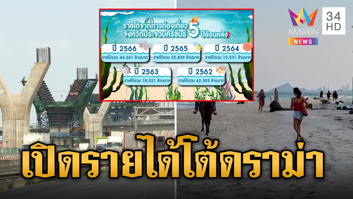 เปิดรายได้หัวหิน สยบดราม่าก่อสร้างพระราม 2 ทำนักท่องเที่ยวซบเซา