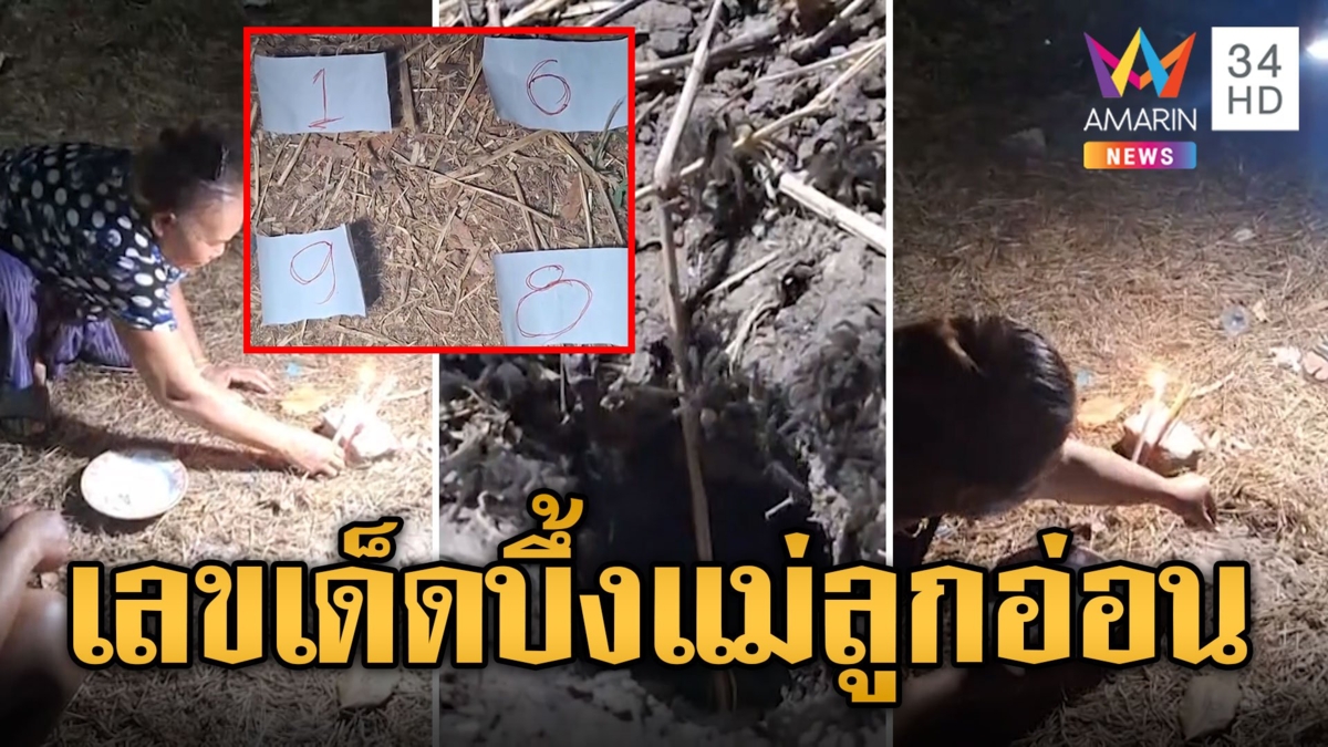ลุ้นยามดึก! แห่ส่องเลข 'พญาบึ้งแม่ลูกอ่อน