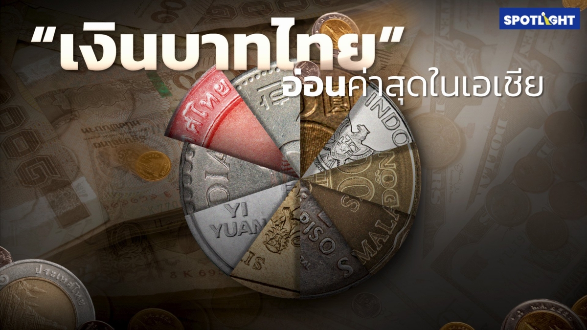 เงินบาทไทยกำลังอ่อนค่ามากที่สุดในเอเชีย