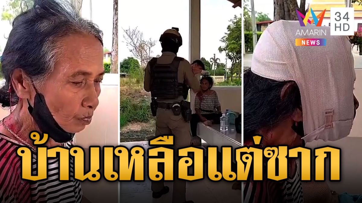 ตาฉุนเรื่องแบ่งอาหารแมว ผลักยายร่วงศาลาหัวแตกเลือดอาบ