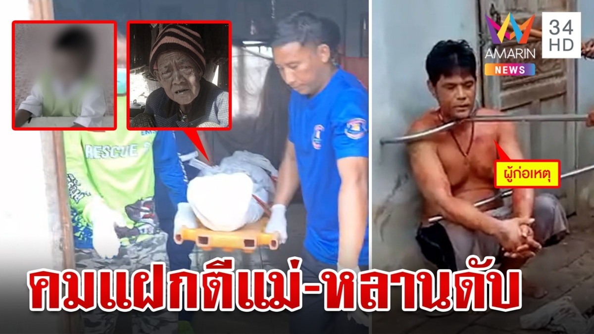 สุดโหด!ทรพีคลั่งฆ่า 2 ศพ ควงไม้คมแฝกกระหน่ำตีแม่-หลานดับ