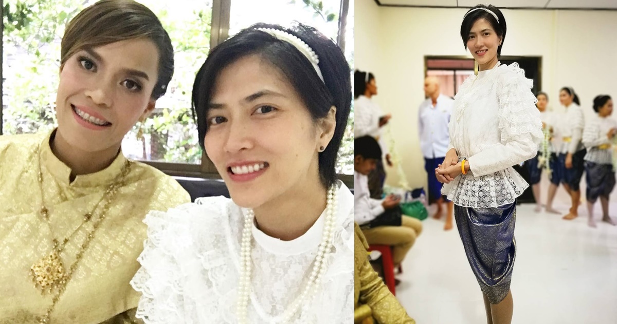 แต้วก็แต้วเหอะ! 'ปลื้มจิตร์' สลัดลุคห้าว สวมชุดไทยสวยหวานร่วมงานแต่ง 'กัปตันกิ๊ฟ วิลาวัณย์'