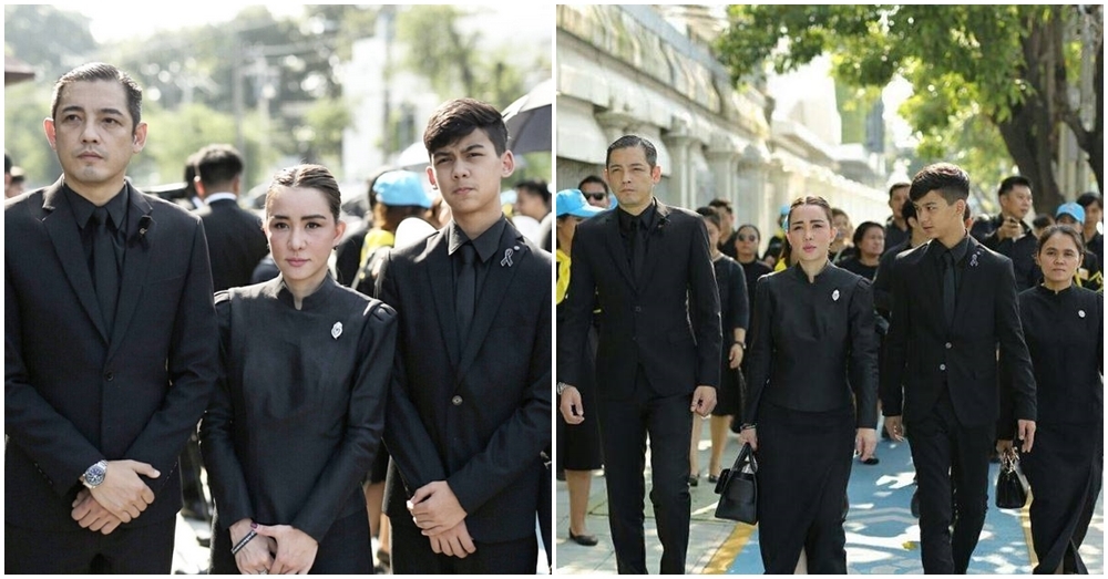 'ศรราม-นิโคล-น้องทิกเกอร์' ร่วมถวายความอาลัย ในหลวง ร. 9 บริเวณลานพระบรมรูปทรงม้า