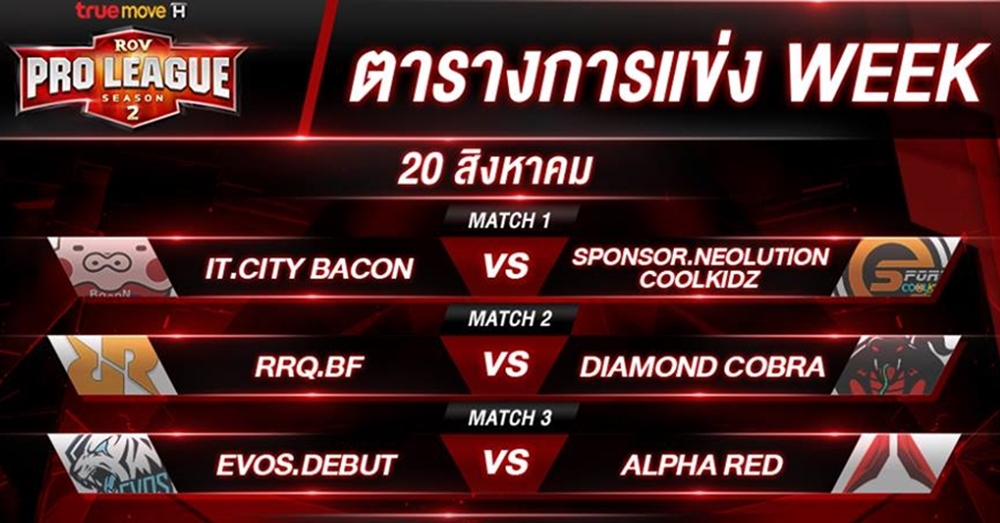 ยิงยาว 8 สัปดาห์!! เปิดตารางแข่ง RoV Pro League Season 2 ใครเจอใครบ้าง ลองมาลุ้นกัน