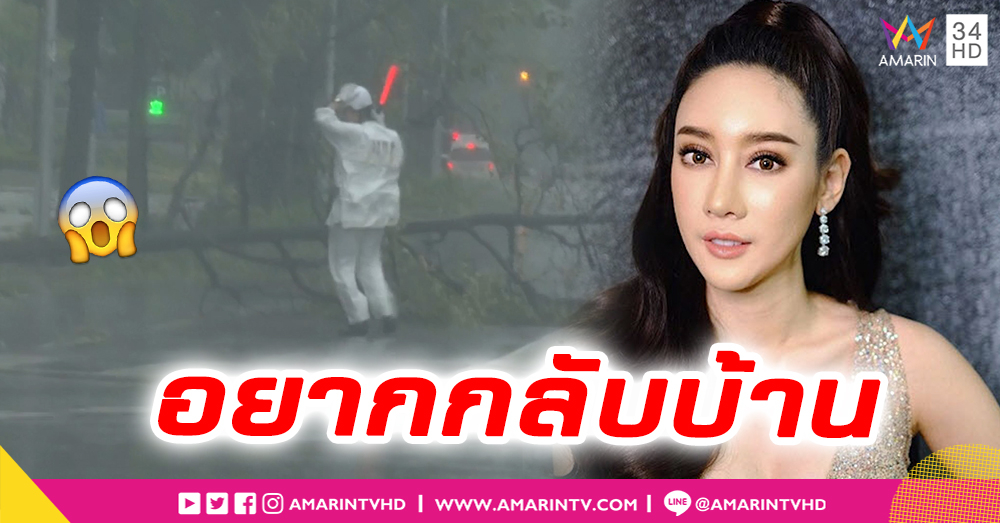 อยากกลับบ้าน! “นํ้าเพชร” ติดพายุ ที่ญี่ปุ่น (คลิป)