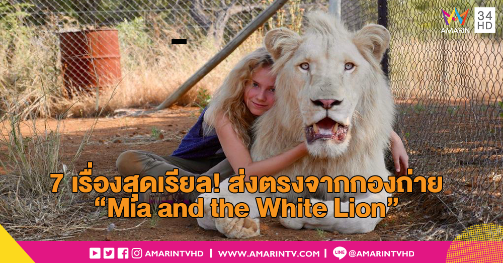 7 เรื่องสุดเรียล! ส่งตรงจากกองถ่าย “Mia and the White Lion” มิตรภาพจริง สร้างมหัศจรรย์ของจริง “เด็กผู้หญิง” และ “สิงโตขาว”