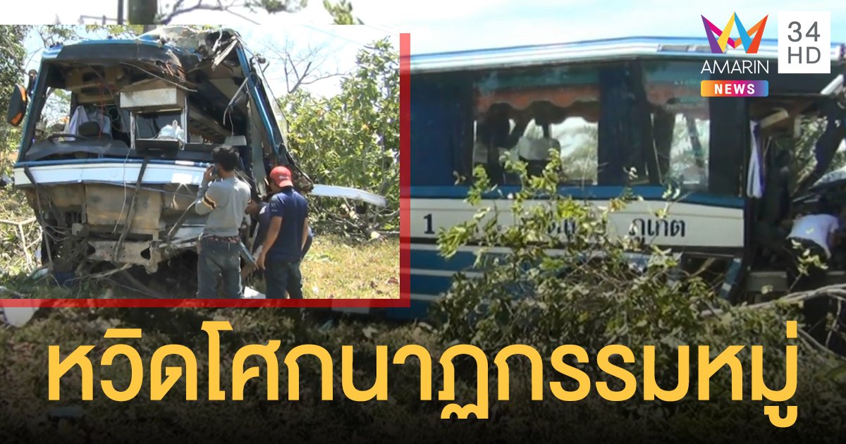 ทัวร์หาดใหญ่-ภูเก็ตหลุดโค้ง! พุ่งชนต้นไม้เจ็บระนาว 14 ราย