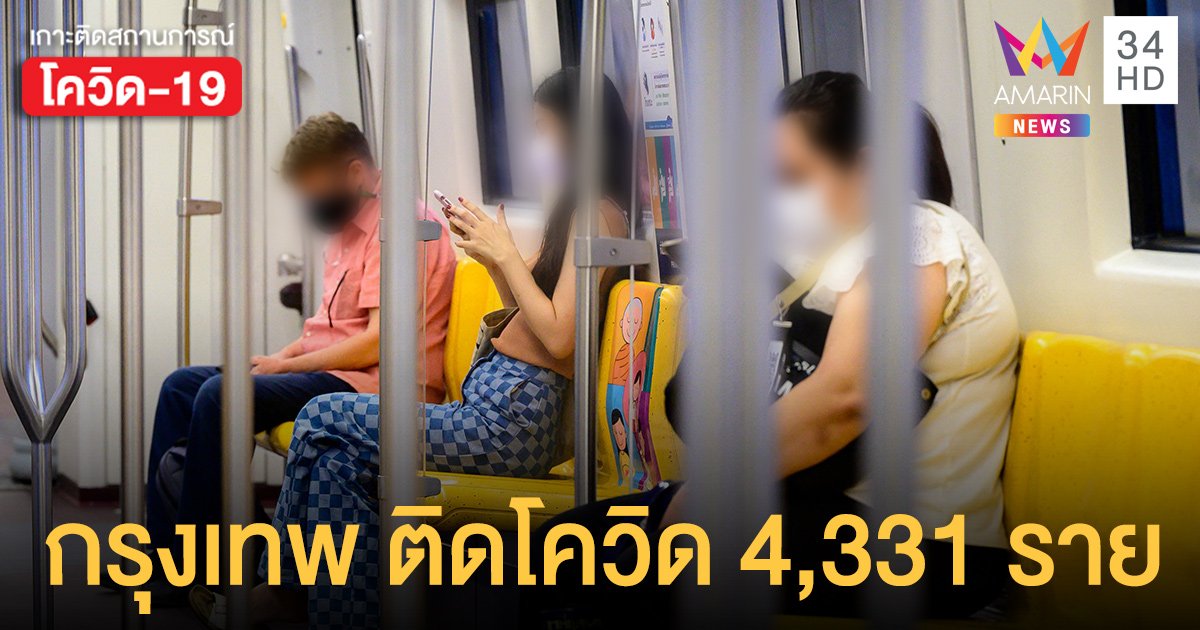 จังหวัดติดเชื้อโควิดสูงสุด กรุงเทพ อันดับ 1 ยอดสะสม 4,331 ราย