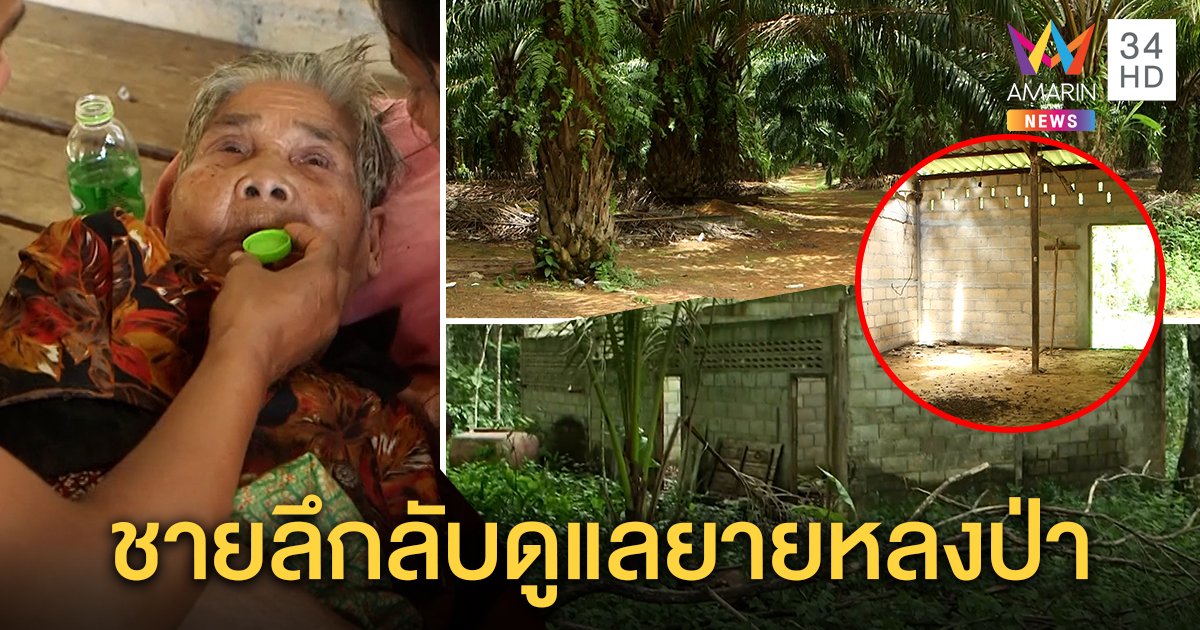 สุดพิศวงยายหลงสวนปาล์ม อ้างชายปริศนาพาอยู่บ้านร้าง สื่อบุกดูเจอจริงไร้รอยเท้า (คลิป)