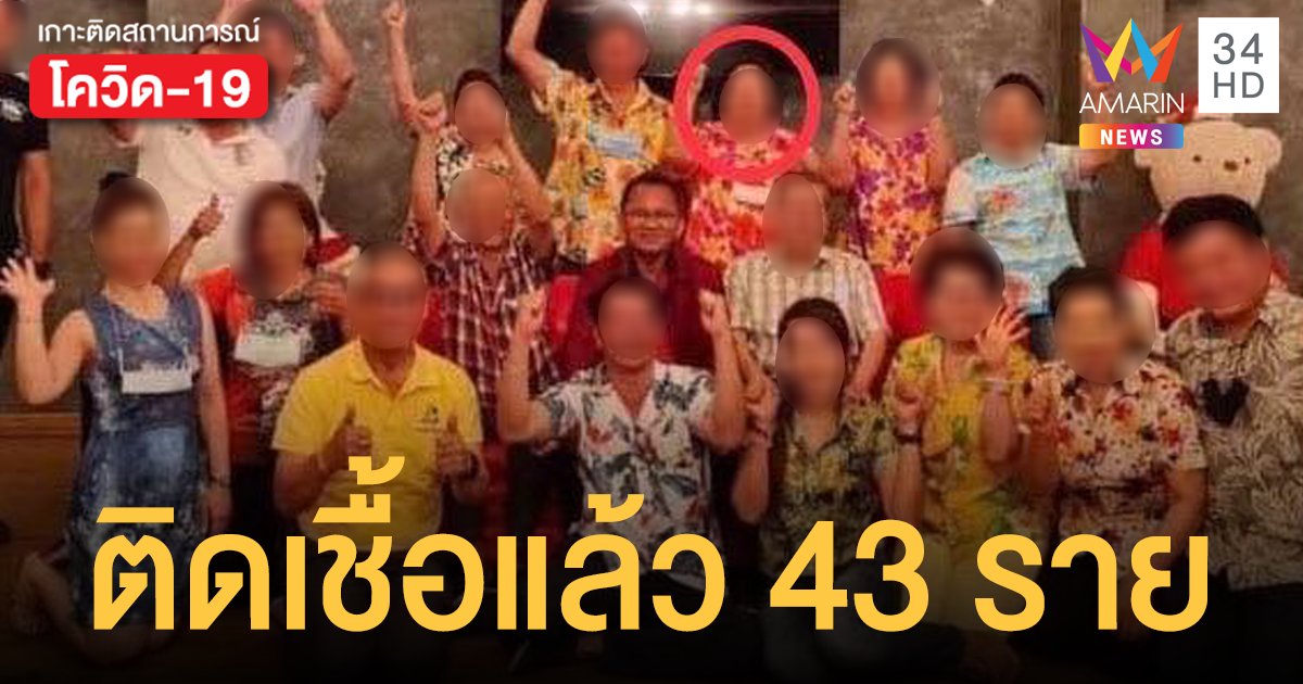 คลัสเตอร์รดน้ำดำหัว สมศักดิ์ เทพสุทิน ล่าสุดติดเชื้อแล้ว 43 ราย