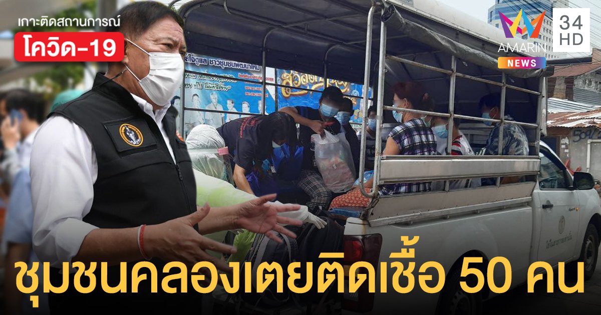 โควิดคลองเตย ตรวจเชิงรุกในชุมชน 925 ราย ติดเชื้อแล้ว 50 ราย